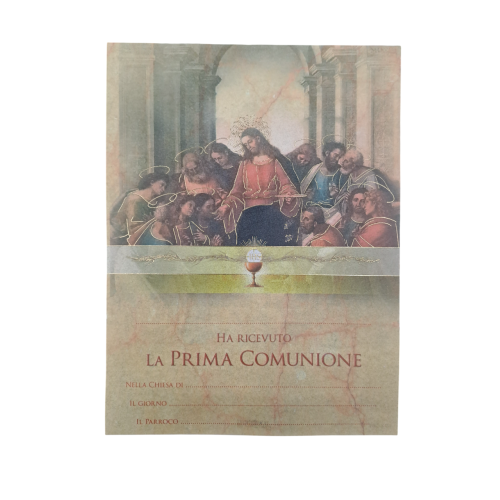 COMUNIONE - Pergamena Ricordo Sacramento della...