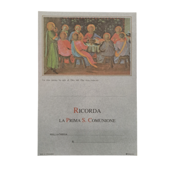 COMUNIONE - Pergamena Ricordo Sacramento della Comunione