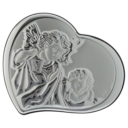 QUADRO - Cuore Angelo Custode in legno e lastra...