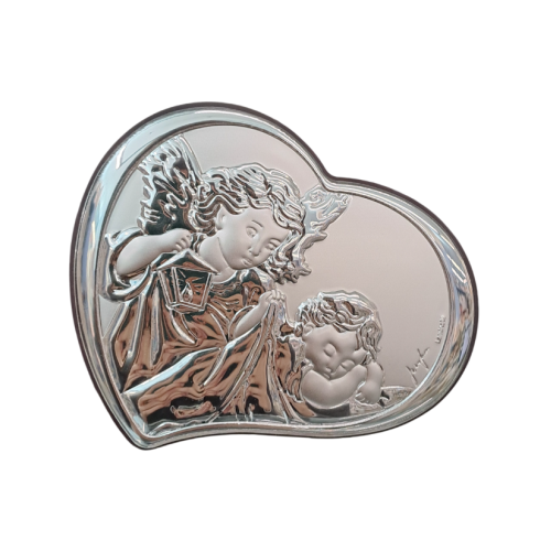 QUADRO - Cuore Angelo Custode in legno e lastra...