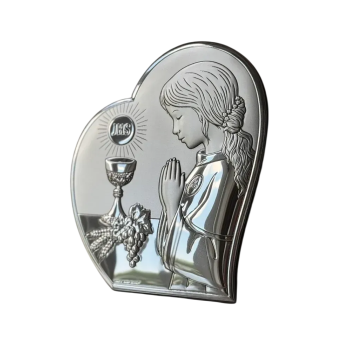 COMUNIONE - Quadretto a forma di Cuore Comunione Bambina... 2