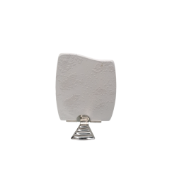 COMUNIONE - Quadretto Argento e Vetro Granigliato simbolo Calice