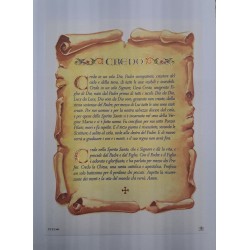 Pergamena Preghiera Credo di Nicea 24x18cm