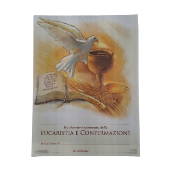 COMUNIONE e CRESIMA - Pergamena Ricordo Sacramenti