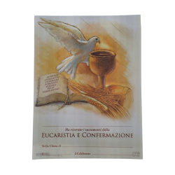 COMUNIONE e CRESIMA - Pergamena Ricordo Sacramenti
