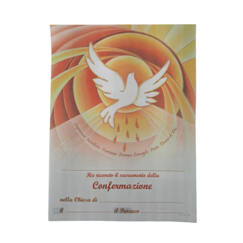 CRESIMA - Pergamena Ricordo Sacramento della Confermazione