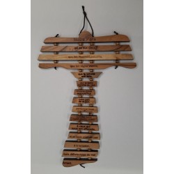 Tau Padre Nostro in Francese in Legno di Ulivo