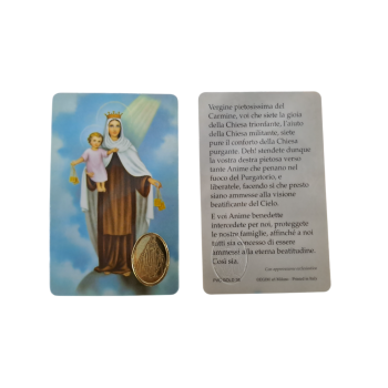 Santino Madonna Carmelo con Preghiera
