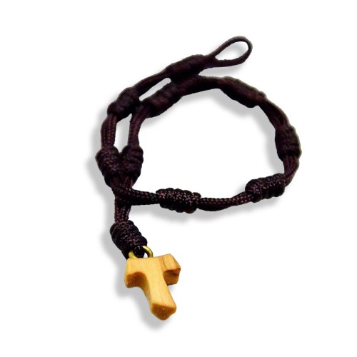 BRACCIALETTI - Bracciale corda con Tau