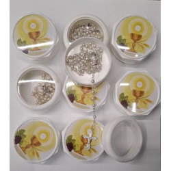 COMUNIONE - Rosario Comunione in Box disegno Calice Grano 4