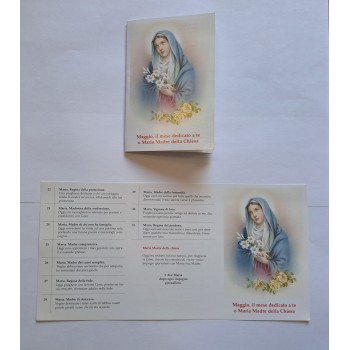 MESE di MAGGIO - Pieghevole preghiera a Maria