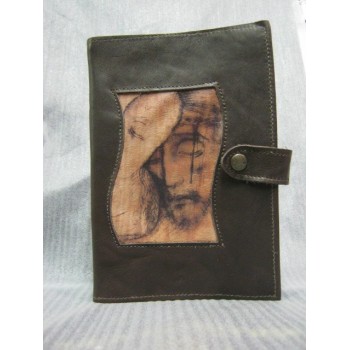 Custodia Copertina Bibbia in Pelle, Gesù Buon Pastore,...