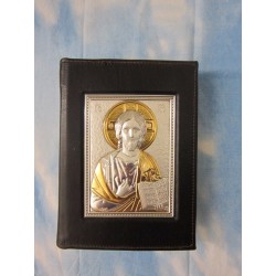 Custodia Copertina in Pelle e Argento Gesù Maestro