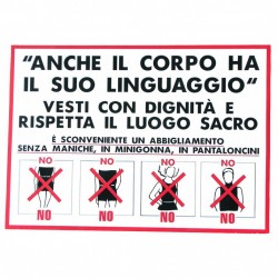 Cartello Abbigliamento Decoroso